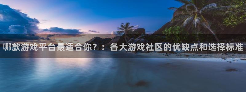 奇亿娱乐开户测速：哪款游戏平台最适合你？：各大游戏社区的优缺